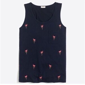 Jcrew pink flamingo tank S